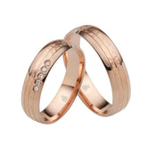 Rauschmayer Trauringe First Individuell Love mit 5 Brillanten - 05705 - 3D